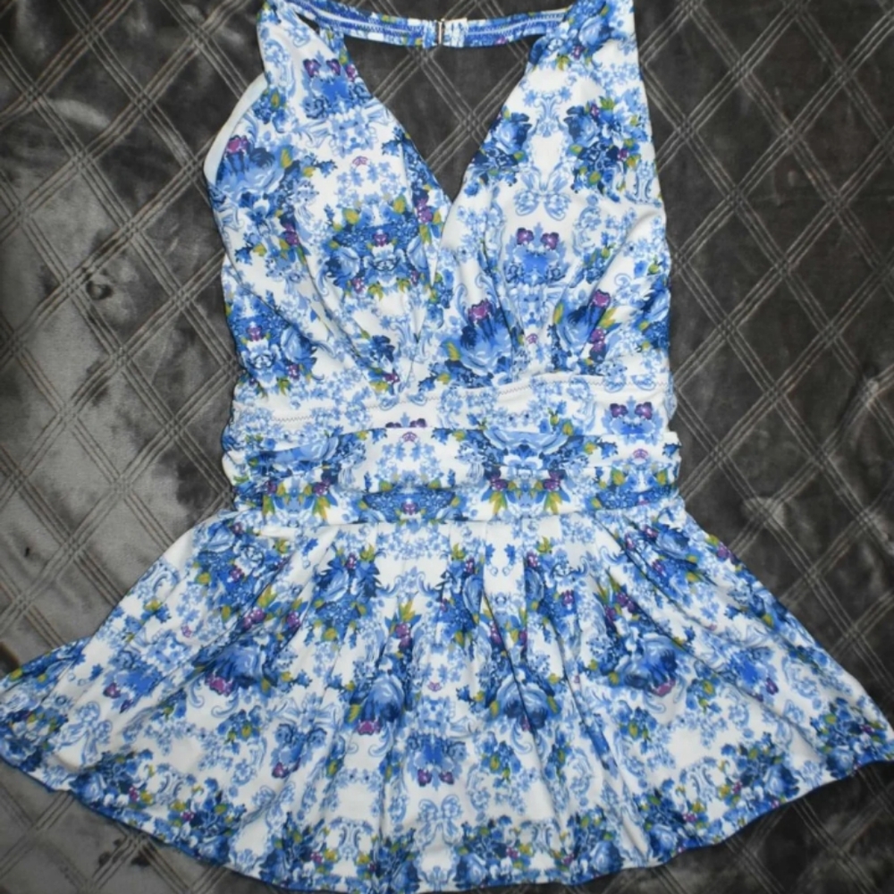 Cute Floral Swim Dress
